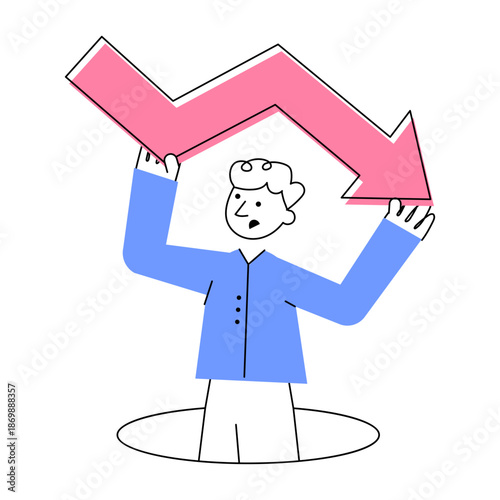 A hand drawn style illustration showing failure