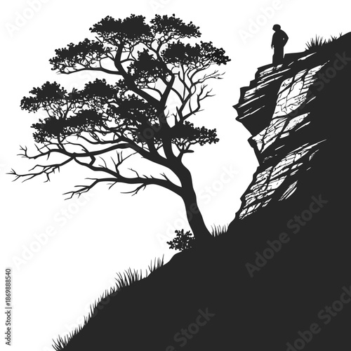 silhouette of a tree