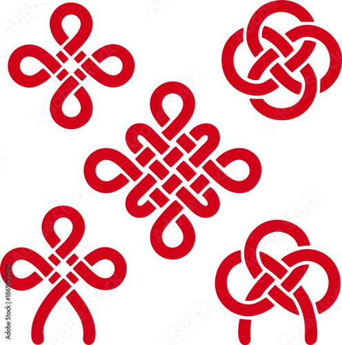 Chinese Decorative Knot Ornament Vector
