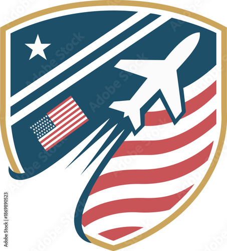 American Aviation Travel Shield Logo