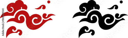 Traditional Asian Cloud Ornament Vector
