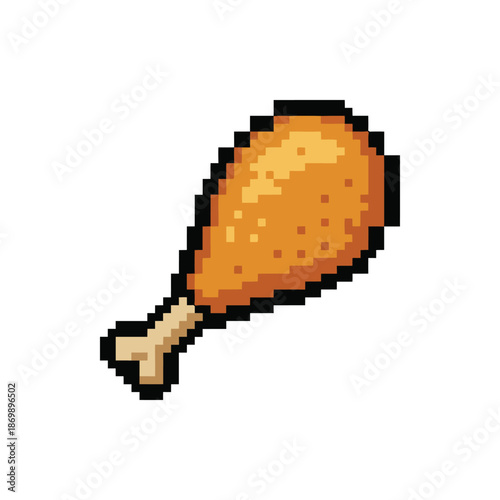 Pixel Art Cooked Chicken Sprite