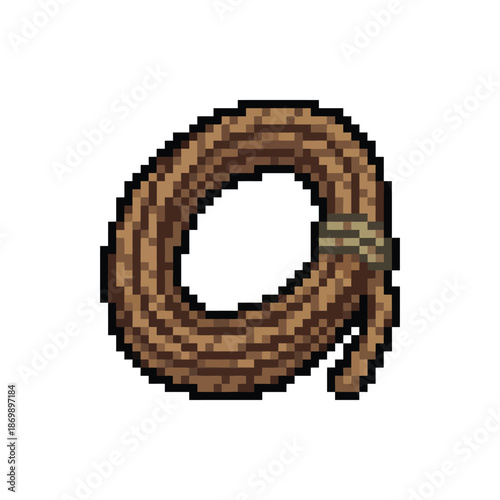 Pixel Art Rope Coil Sprite
