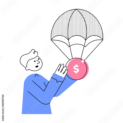 A hand drawn style illustration showing inflation