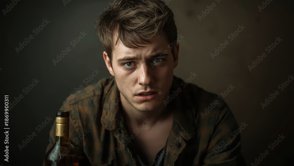 Obraz premium Portrait of a young male addict