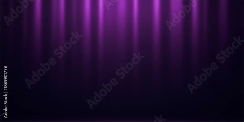 Purple light shining through vertical lines on dark background