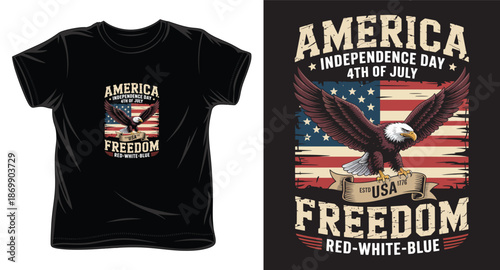 America independence day 4th of july eagle freedom design
