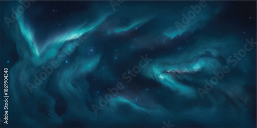 Blue abstract background with flowing wave lines for professional presentation and website design