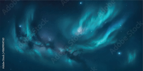 Abstract blue background with wave lines for business presentation, website banner and modern design