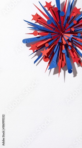 Decorative stars and stripes arrangement for Independence Day USA  