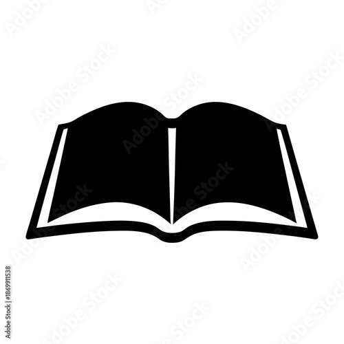 Open book icon signifying reading, knowledge, and education with simplistic design