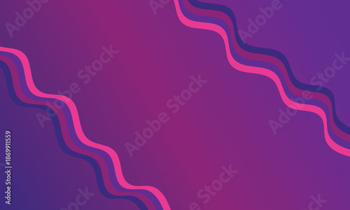 Abstract Retro Wavy Background with Gradient and Modern Shapes