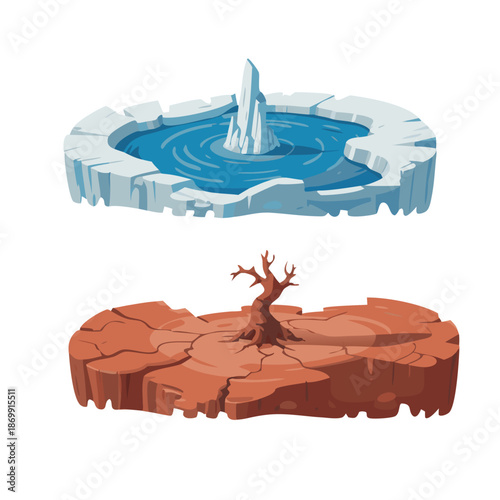 vector illustration of a tree in the background