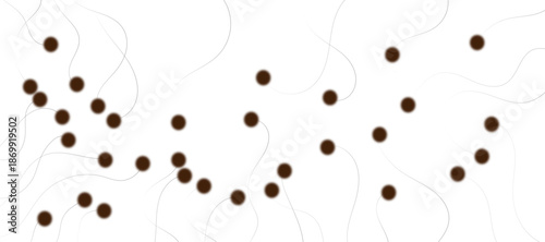 Abstract clean modern abstract composition featuring technology and connectivity Molecule Network With and Swirling wavey Lines on White surface  Background.