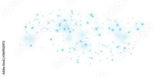 Blue sparkling overlay with soft glowing particles creating a dreamy atmosphere, perfect for enhancing designs, backgrounds, and artistic projects with a magical touch
