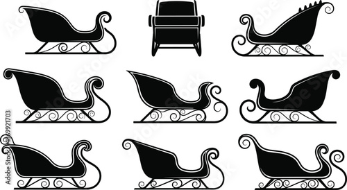  Single Word: sleigh, sled, christmas, holiday, winter, silhouette, vector, transportation, festive, black, icon, carriage, decoration, celebration, season