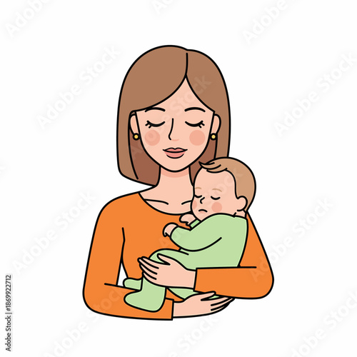 Mother Breastfeeding Baby Nursing Infant Love and Care.