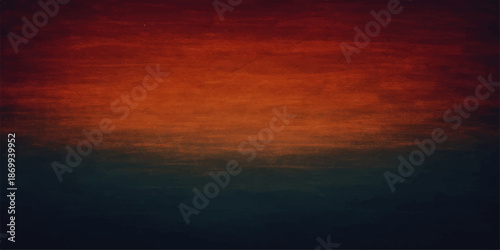 Dramatic sunset sky featuring red and yellow grunge clouds over a beautiful horizon during orange dusk light nature landscape