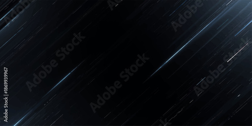 Abstract dark blue background with stars featuring digital light waves and glowing fractal lines in a motion technology design backdrop