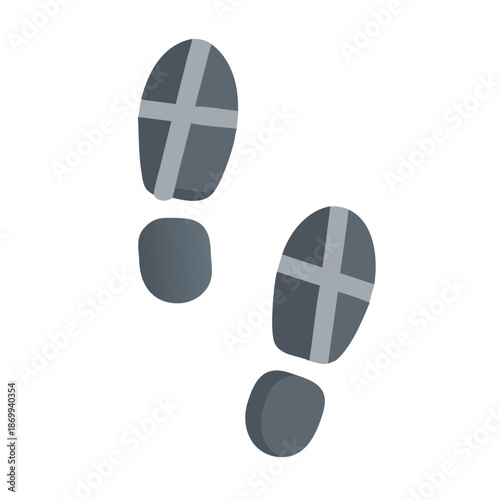 Simple Footprint Illustration: Showing the marks people leave behind in the world