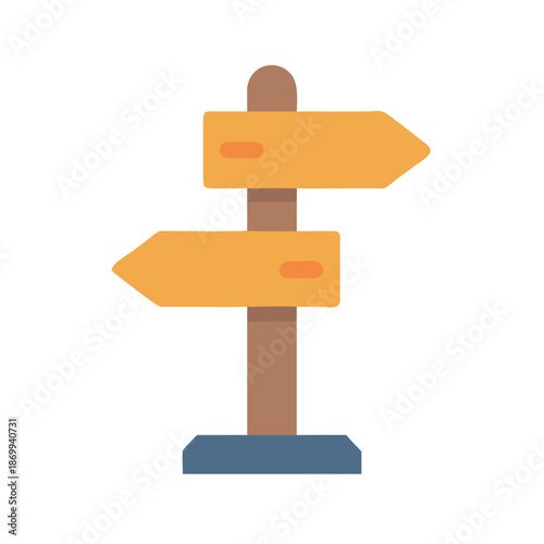 Wooden signpost with two arrows pointing in opposite directions on black background