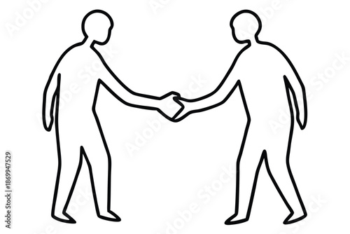 Unity, Partnership, Two People Shaking Hands, Symbol of Connection, Trust and Agreement