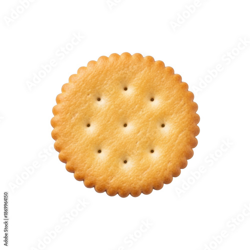 Single cracker isolated on transparent background