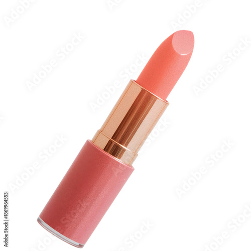 Pink Lipstick in a Tube Sitting on a Flat Surface With a Simple Design and Color