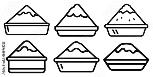 A collection of modern and minimal holi festival happy moment outline icon set. Holiday outline icons