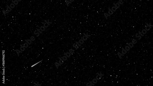 Twinkling stars background animation with shooting stars on black background. 4K animated flickering starfield for night sky background, cinematic motion graphics, space visuals, and video editing.
