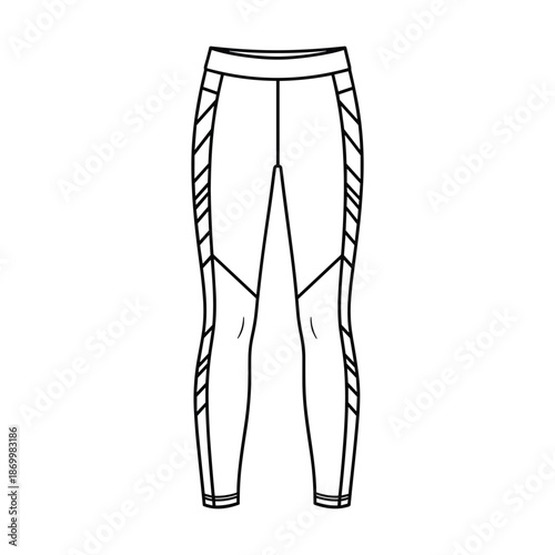 White leggings illustration simple design sportswear