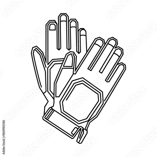 Protective work gloves vector illustration