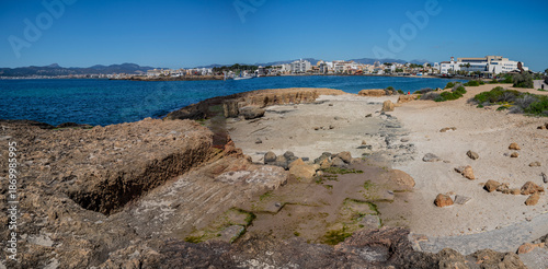 Canvas Print Es Carnatge beach, Palma, Mallorca, Balearic Islands, Spain