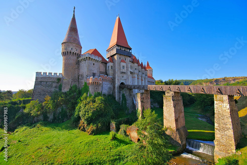 Castelul Corvinilor, die Burg Eisenmarkt in Hunedoara, Rumänien - Castelul Corvinilor, the old famous castle in Romania