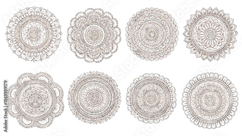 Henna tattoos ink sketch vector set. Floral leaves stems ornamental pattern skin maroon red temporary tattoo illustrations