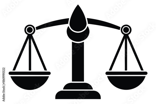 trial balance vector icon silhouette