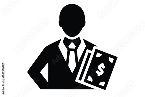 tax refund vector icon silhouette