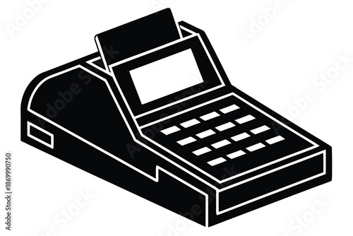 pos machine vector icon silhouette