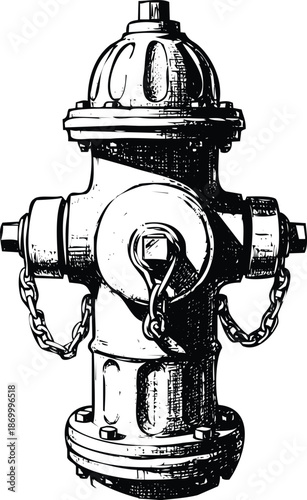Vintage fire hydrant Vector