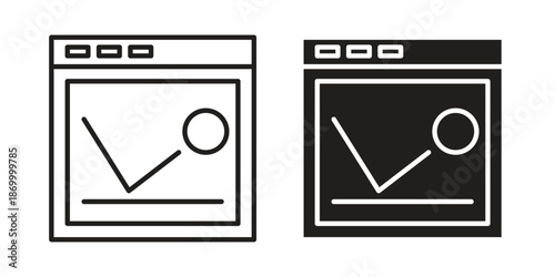 Bounce rate icons for design. Easily editable stroke. Modern flat design.