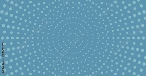 Mesmerizing radial dot pattern creates an abstract optical illusion. Dots forming concentric circular shapes against a flat background. Excellent for digital marketing campaigns. Vector illustration.