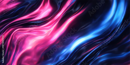 A flowing abstract purple and pink background with smoke textures featuring smooth silk and satin waves in a luxury light blue motion design illustration