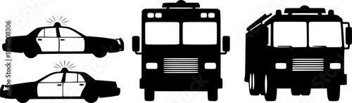 emergency vehicle outline silhouette