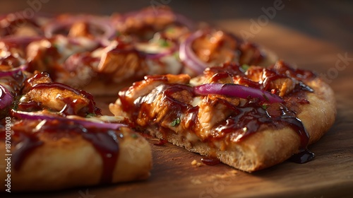 Barbecue Chicken Pizza with Caramelized Sauce and Crisp Texture