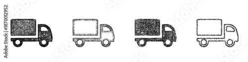 Sketch shipping information icon design set
