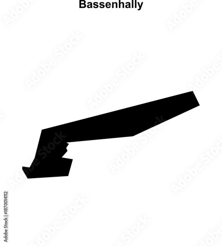 Bassenhally (England) blank outline map