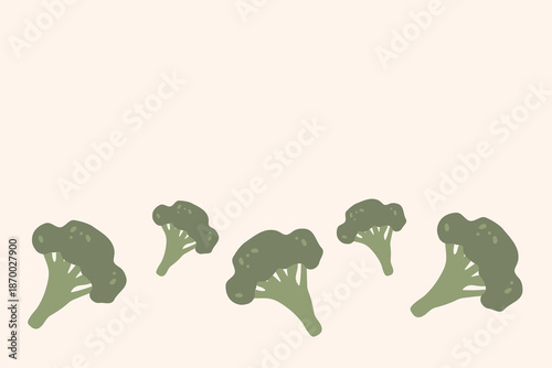 Fresh green broccoli, vector illustration, healthy food, organic vegetables, for banners and web design