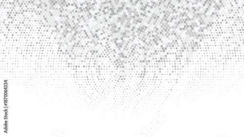 Elegant Light Gray Radial Square Halftone Pattern with Soft Fading Gradient and Professional Style Vector Illustration