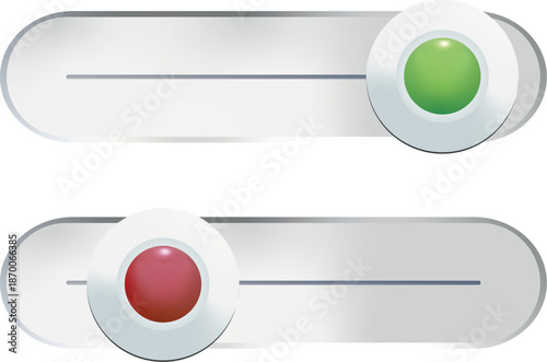 on/off switch or sliding button