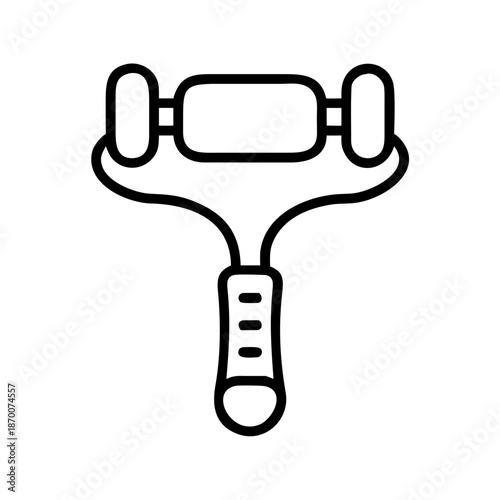 Facial roller for skincare in minimalist line art design  